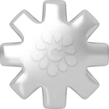 Silver star. Highly detailed vector illustration.