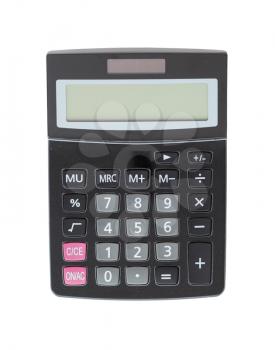Calculator. Turned off. Isolated on white.