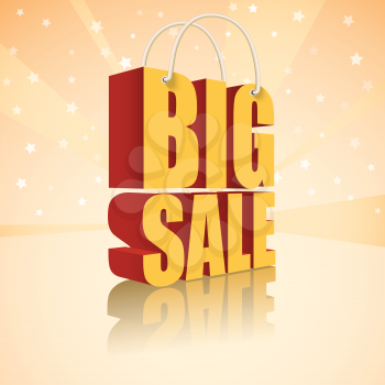 Big sale text, vector illustration for your business and design