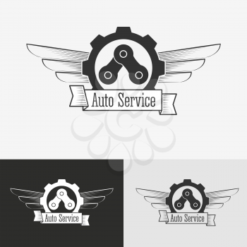 Auto logo design template. Concept for automobile repair service, spare parts store. .  Mechanic service
