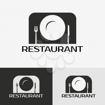 Label of the restaurant, Logotype, Insignia or Badge Vector design element, business sign template