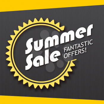 Summer sale and special offer banner. Great bright background for your offers, promotional posters, advertising shopping flyers and discount banners. 