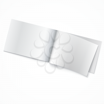 Blank opened magazine template, isolated  on white background Vector illustration.