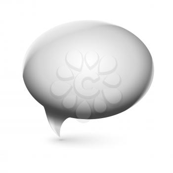 Glossy speech bubble icon. Vector editable symbol, easy to change size