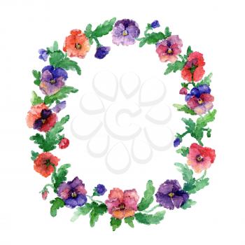 Vector flowers with dots. Abstract background with ethnic motifs, original pattern of flowers. Floral wreath