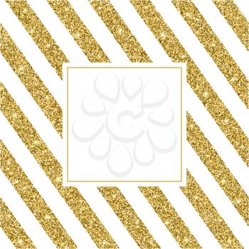 Gold glitter and bright sand, white background. Golden sparkles, shiny texture,. Excellent for your greeting cards, luxury invitation, advertising, certificate