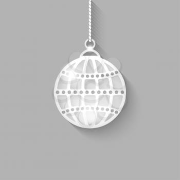 Christmas ball on gray background - vector illustration. eps 10