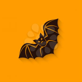halloween bat sign - vector illustration. eps 10