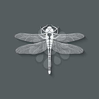 dragonfly insect symbol - vector illustration. eps 10