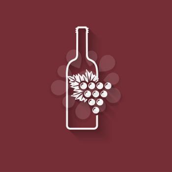 grapes wine design element - vector illustration. eps 10