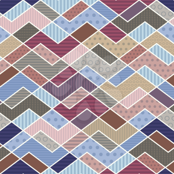 geometric patchwork pattern in trend colors - vector illustration. eps 10
