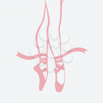 dancing ballerina in pointe shoes. vector illustration - eps 8