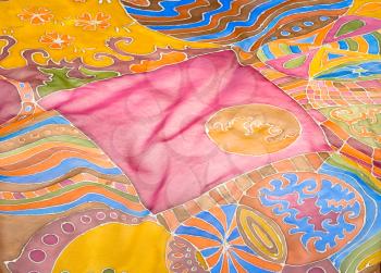 abstract pattern on silk batik