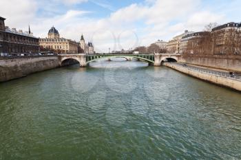 view of Seine river and Notre Dame in Paris