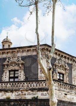old palace Palazzo Biscari in Catania city, Sicily, Italy