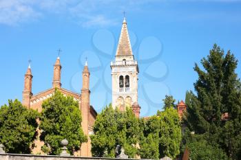 travel to Italy - towers of Church Chiesa dei Santi Nazaro e Celso in Verona