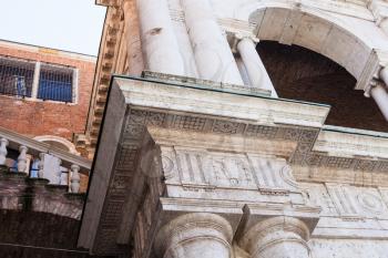 travel to Italy - decor of loggia of Basilica Palladiana on Piazza dei Signori in Vicenza city