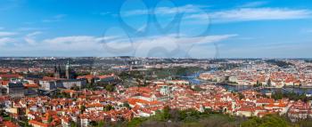 Panorama view of Prague from Prague Castle. Prague, Czech Republic