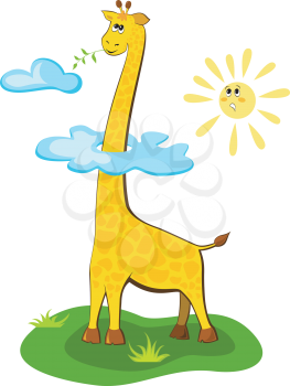 Giraffe over the sun