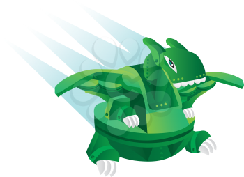 illustration cartoon robot - dinosaur toy