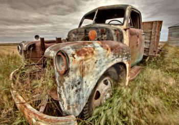 Vintage Truck abandoned Saskatchewan Field Canada