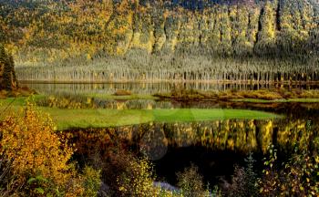 Reflection on Bell Lake during British Columia autumn