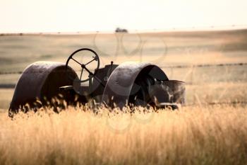 Discarded antique tractor in Saskatchewan