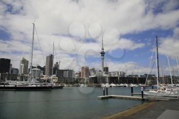 Auckland New Zealand harbor front downtown City