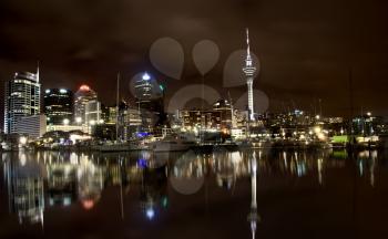 Auckland New Zealand City View Night Photography