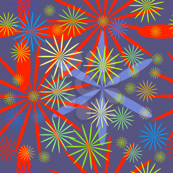 Vector graphics, artistic, stylized  seamless pattern with the image of stars.