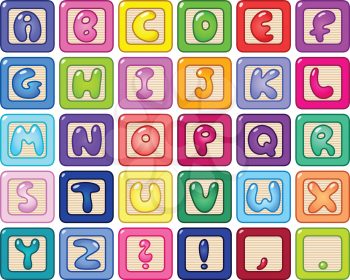 Colorful alphabet blocks