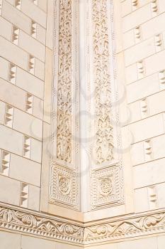 in oman the wall of big muscat mosque abstract background and antique