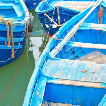   boat and sea    in africa morocco old castle brown brick  sky pier
