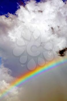 rainbow and the cloud abstract thailand kho tao bay of a  wet  in  south china sea