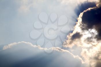 milan lombardy italy  varese abstract   ckoudy sky and sun beam