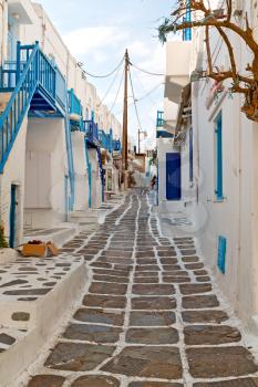   isle of     greece antorini europe old house and white color