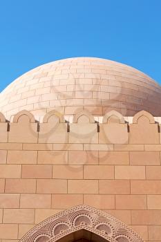 in oman the wall of big muscat mosque abstract background and antique