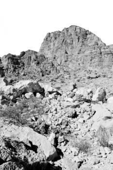  gorge and canyon the deep cloudy sky   in oman the old  mountain 