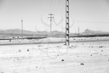 in iran blur mountain and landscape from the window  of a car