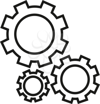 simple thin line settings icon vector