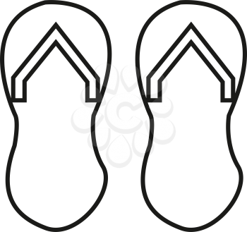 simple thin line disposable slippers icon vector
