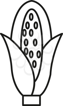 Thin line corn icon vector