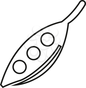 Simple thin line bean icon vector