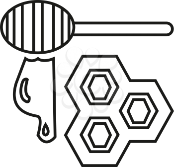 Simple thin line honey icon vector