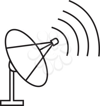 Simple thin line antenna icon vector