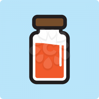 Simple flat color injecting fluid icon vector