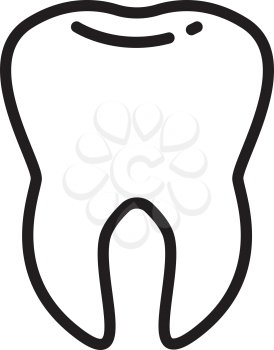 Simple thin line tooth icon vector