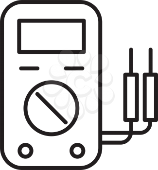 Simple thin line voltage gage icon vector
