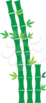 Simple flat color bamboo tree icon vector