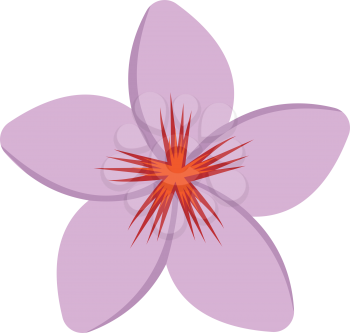 Simple flat color petals icon vector